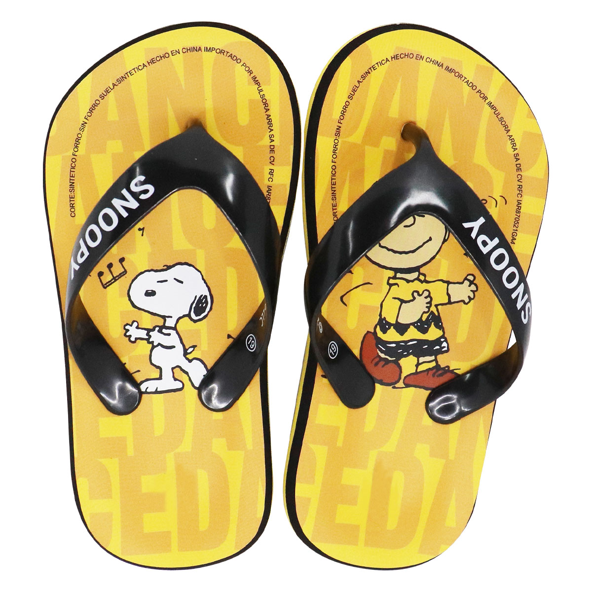 Sandalias Snoopy y Charlie Brown para Niño