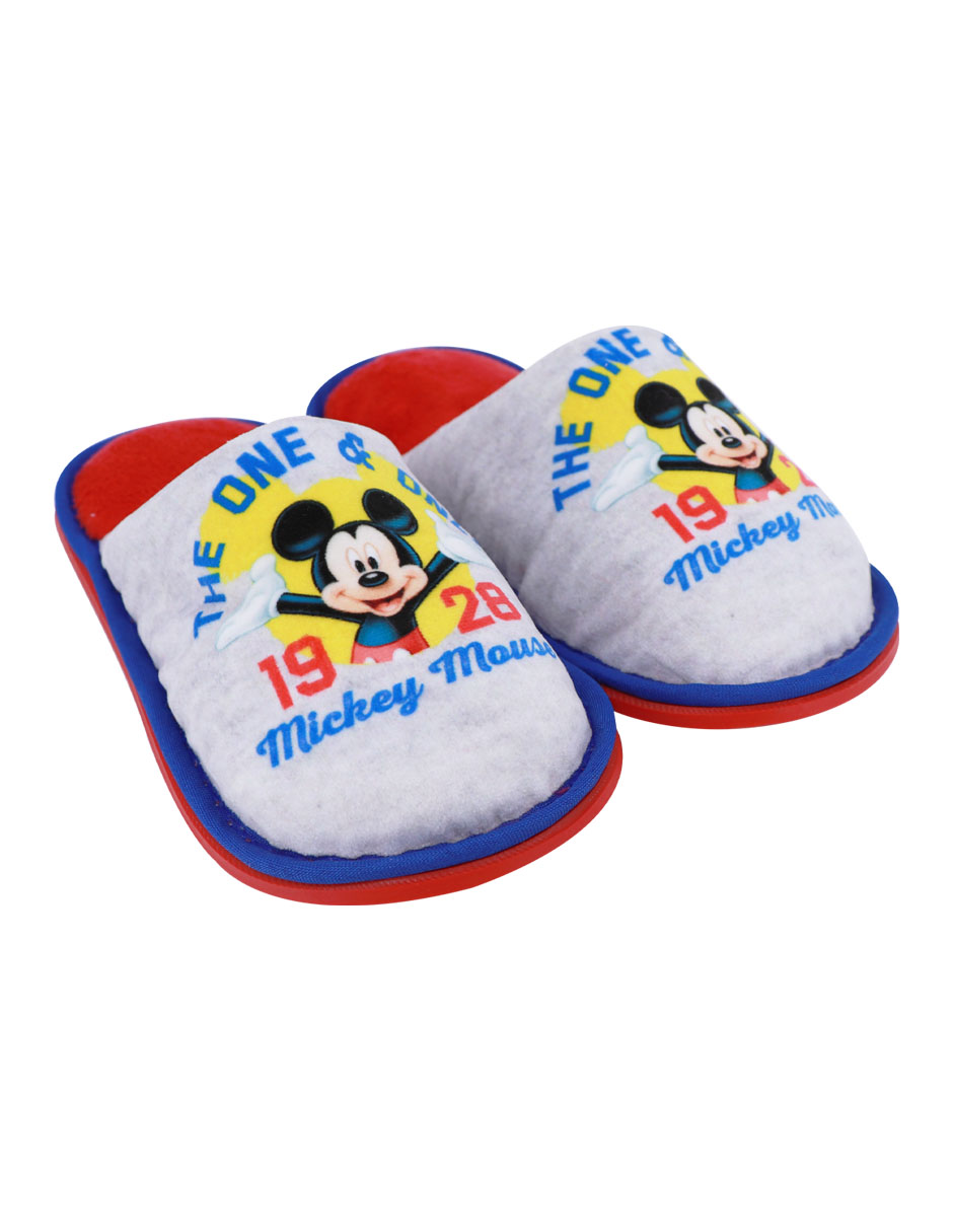 Foto 3 pulgar | Pantuflas Para Niño Disney Mickey Mouse