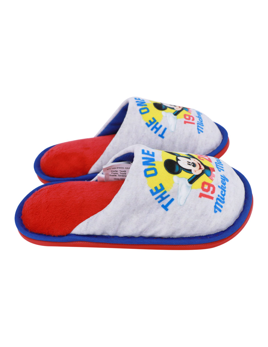 Foto 4 pulgar | Pantuflas Para Niño Disney Mickey Mouse