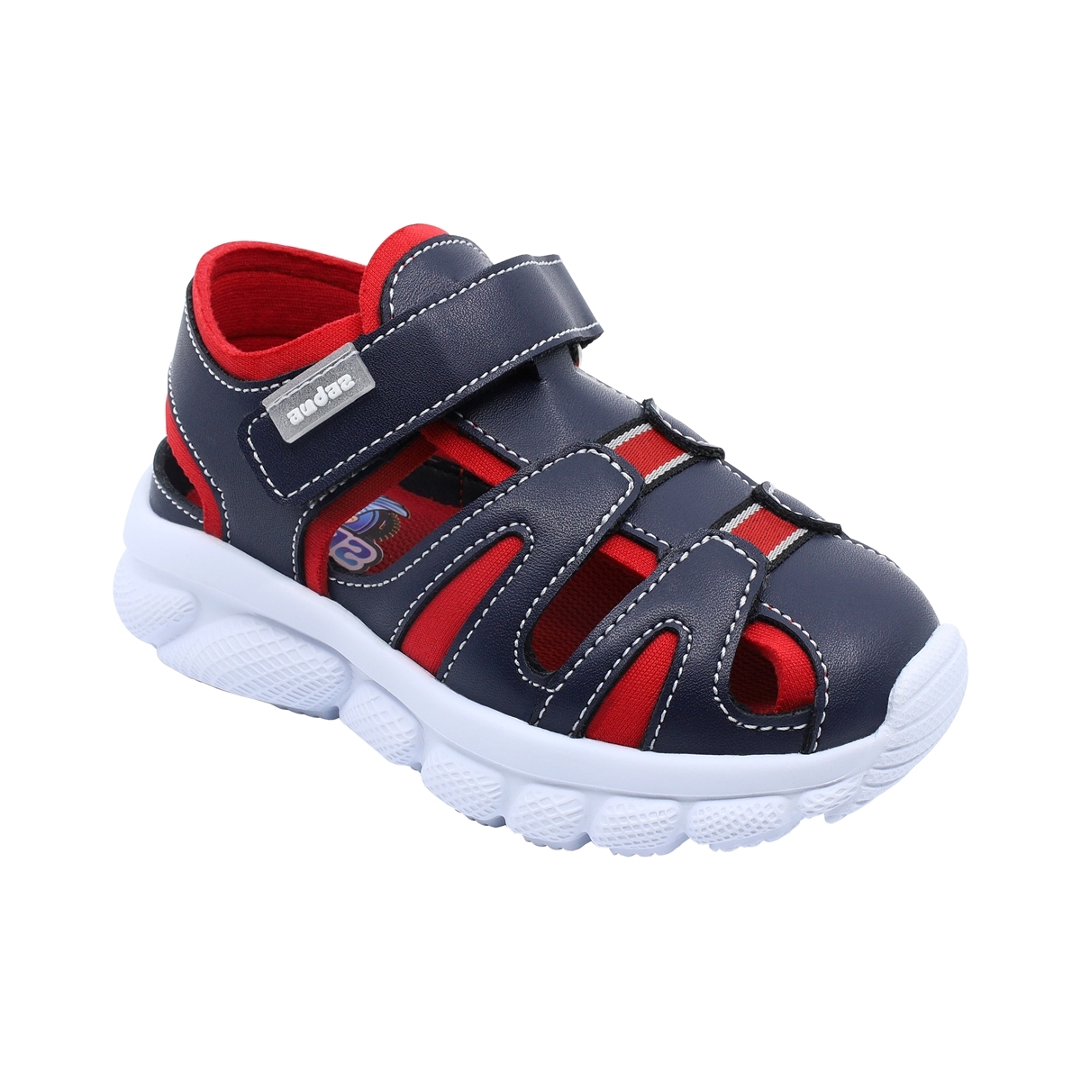 Audaz Sandalia Para Niño Marino Rojo