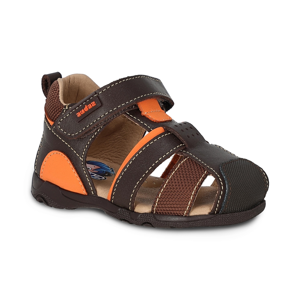 Sandalia para Niño Audaz Café Ajuste Velcro