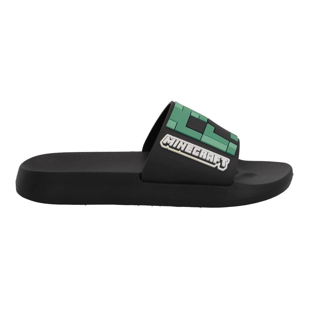 Foto 2 pulgar | Sandalias Niño Minecraft Playero Casual Negro
