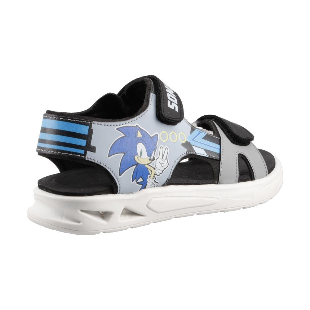 Foto 4 pulgar | Sandalias Sonic Niño Chanclas Comodas Casuales Negro