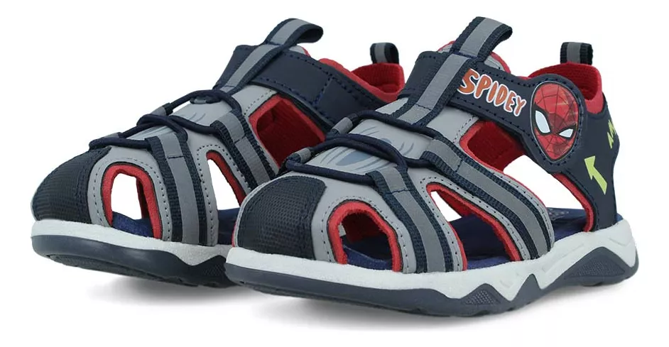 Foto 4 pulgar | Sandalia Huarache Spider Man Mv961513 Niño Sintético Casual Azul
