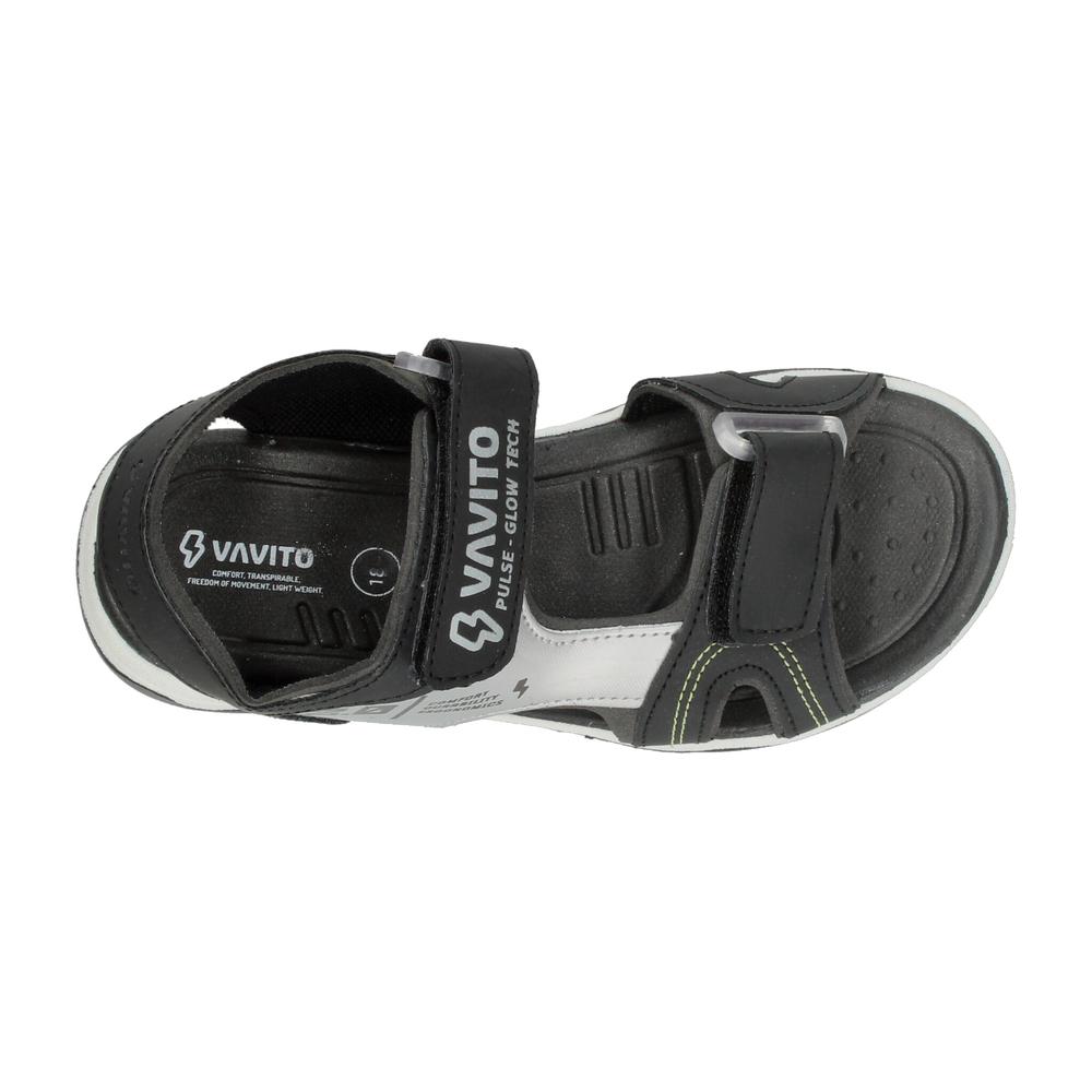 Foto 9 pulgar | Sandalias Vavito Negro Para Niño T18-22 [vvv1162] Negro