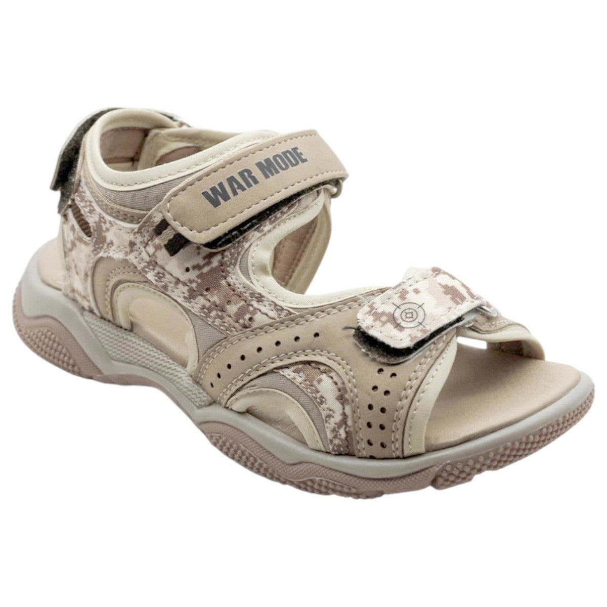 Foto 1 | Sandalias Exterior Piel Vegana Color Café Con Beige Para Niño De Rbcollection