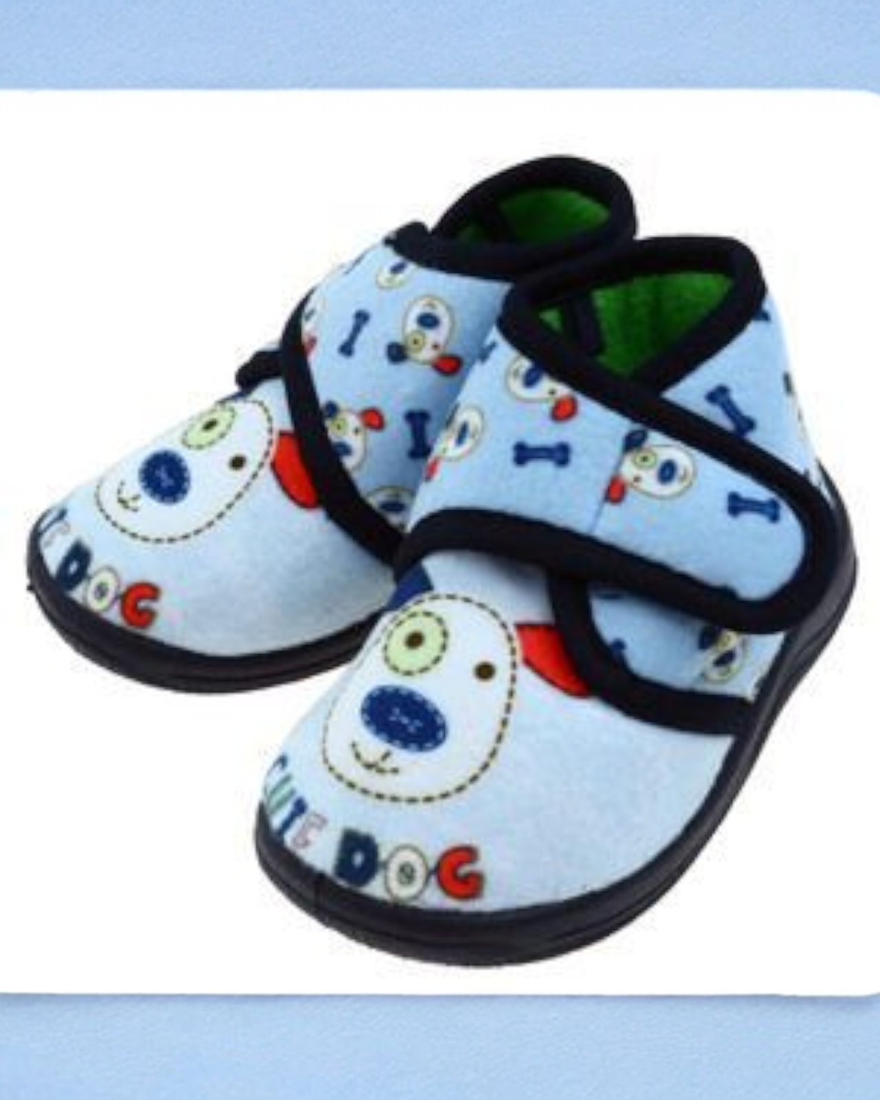 Foto 2 pulgar | Botas De Frio Baby Room Para Niños Con Diseño De Perrito Azul, Suela Antiderrapante.