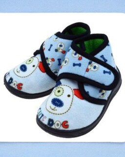 Foto 1 | Botas De Frio Baby Room Para Niños Con Diseño De Perrito Azul, Suela Antiderrapante.