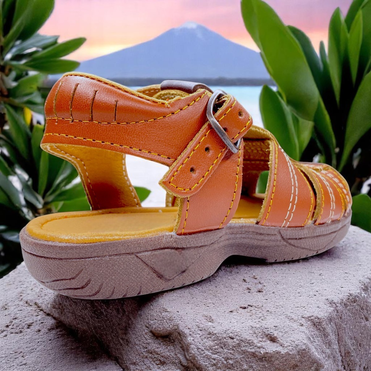 Foto 7 pulgar | Huaraches Las Cuatas Zapatería Marrón Moderno para Niño