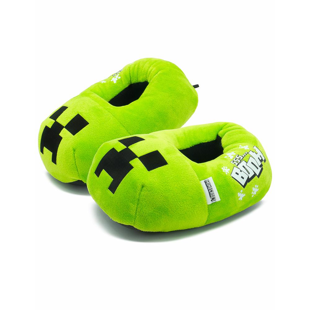 Foto 3 pulgar | Pantufla Yuyin Para Niño Diseño Minecraft Creeper Boom Ligera Verde