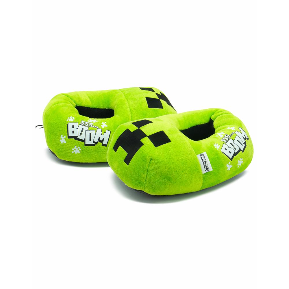 Foto 3 | Pantufla Yuyin Para Niño Diseño Minecraft Creeper Boom Ligera Verde