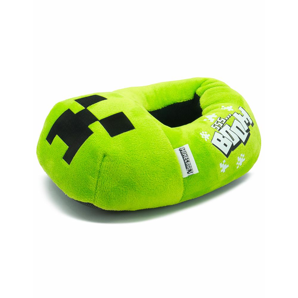 Foto 5 pulgar | Pantufla Yuyin Para Niño Diseño Minecraft Creeper Boom Ligera Verde