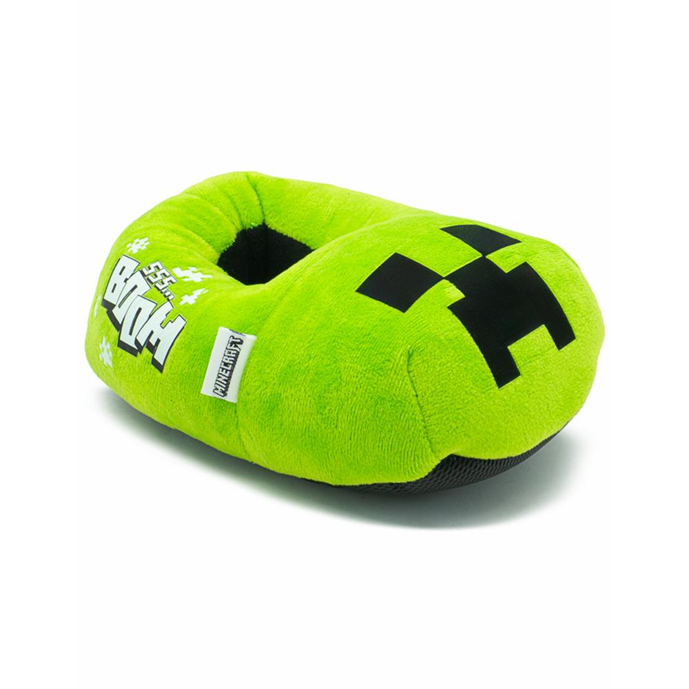 Foto 6 pulgar | Pantufla Yuyin Para Niño Diseño Minecraft Creeper Boom Ligera Verde