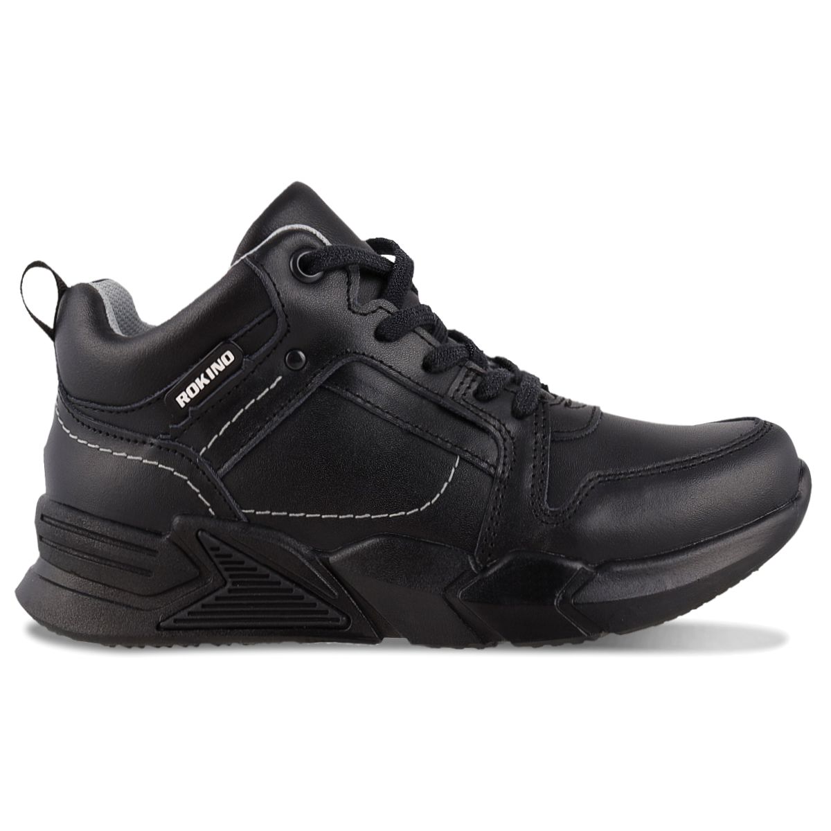 Foto 3 pulgar | Bota Escolar De Piel Rokino 3438 Color Negro Para Niño