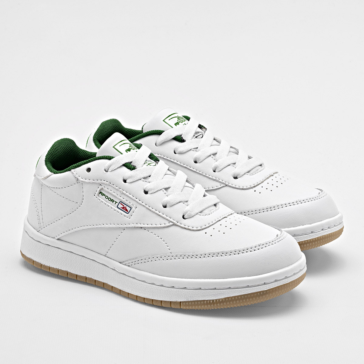 Foto 1 | Apoort Tenis Urbano Para Niño Blanco Verde Cod.129095