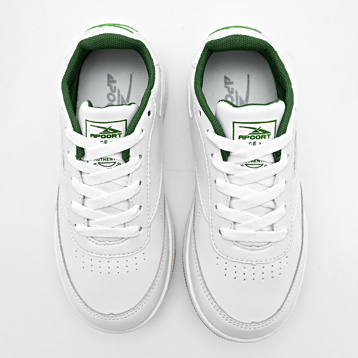 Foto 2 | Apoort Tenis Urbano Para Niño Blanco Verde Cod.129095