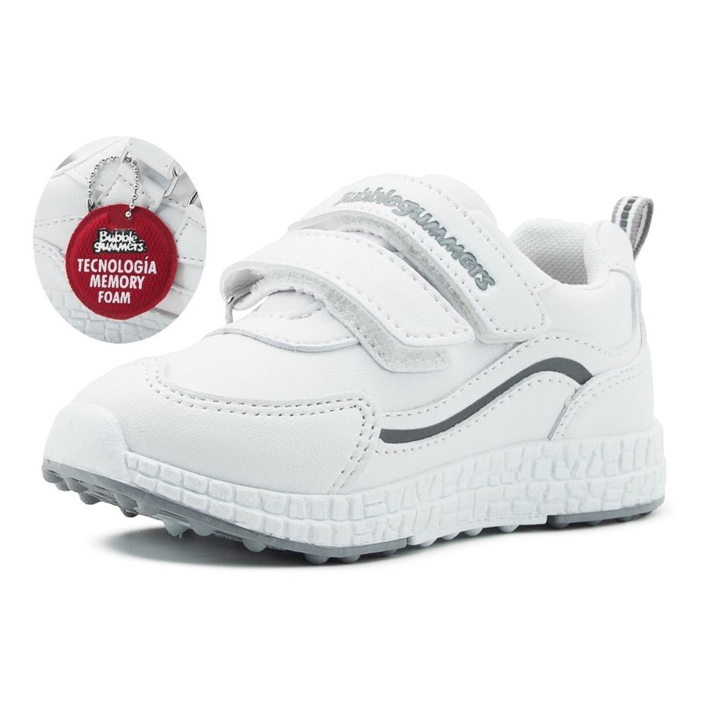 Foto 5 pulgar | Tenis Bubble Gummers Escolar Obama Doble Contactel Blanco Blanco