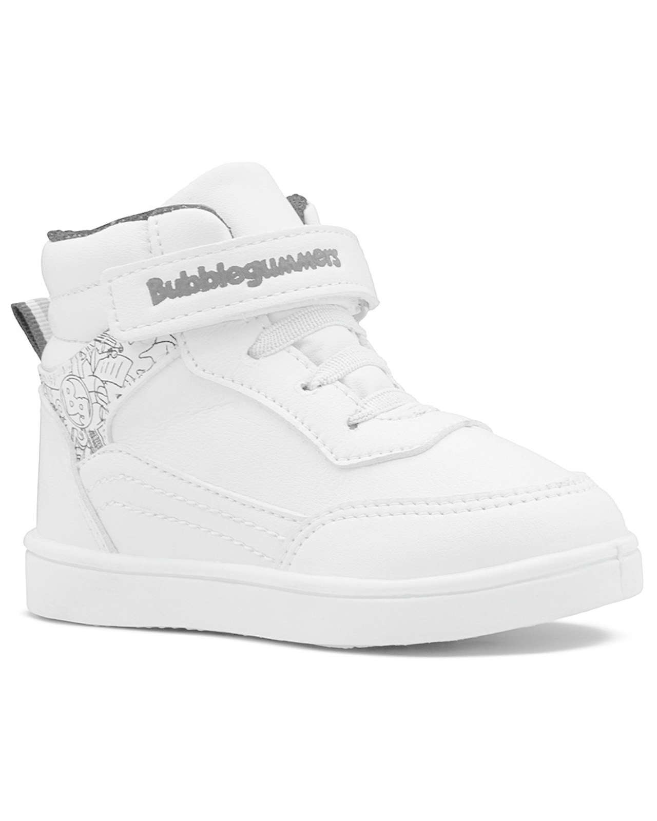 Foto 2 pulgar | Tenis Bota Escolar Bubble Gummers Niño Jucca Blanco/gris