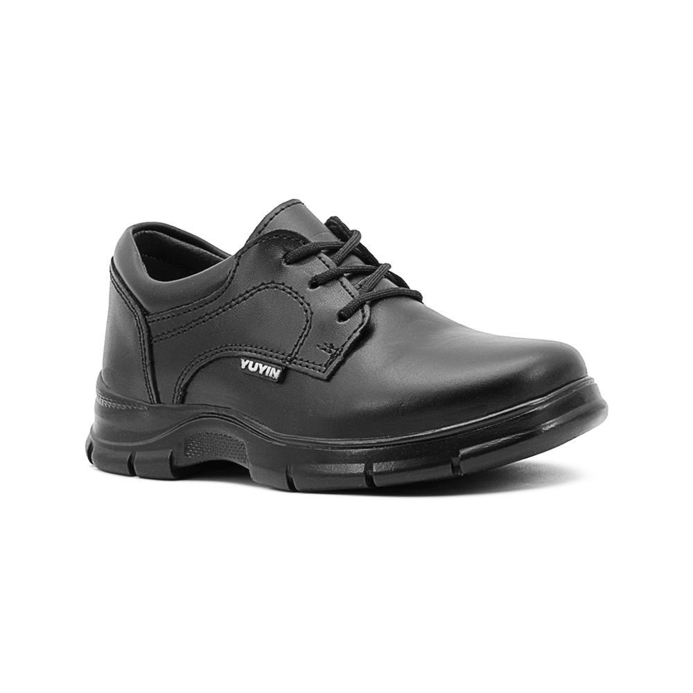 Foto 6 pulgar | Zapato Escolar Derby Yuyin Para Niño Casuales Piel Ligeros Negro