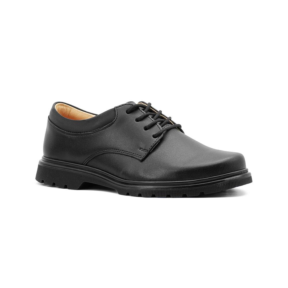 Foto 6 pulgar | Zapato Escolar Para Niño Casuales Transpirable Piel Ligeros Negro