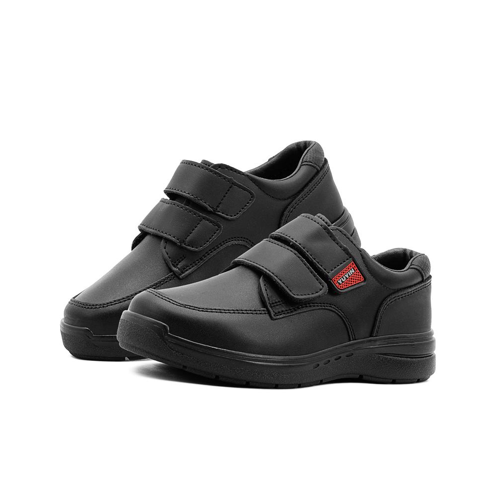 Foto 1 | Zapatos Escolares De Niño Choclo Piel Doble Contacto Negro Negro
