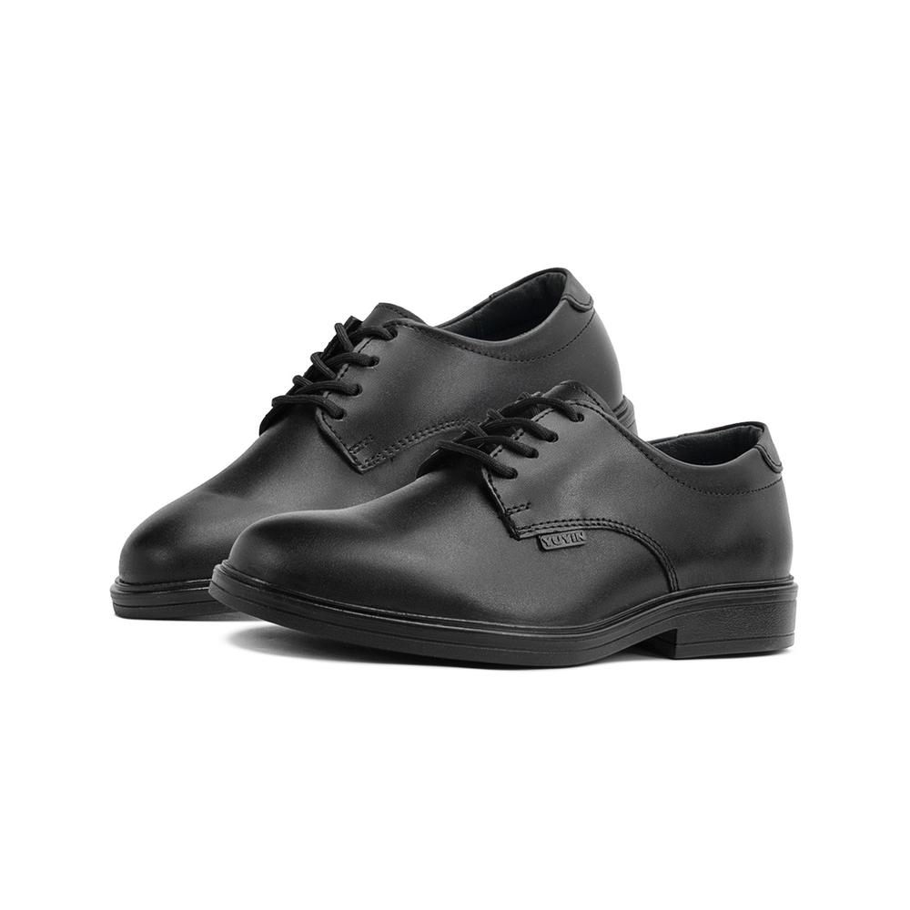Foto 2 pulgar | Zapato Escolar Para Niño Formal Piel Antiderrapante Negro Negro