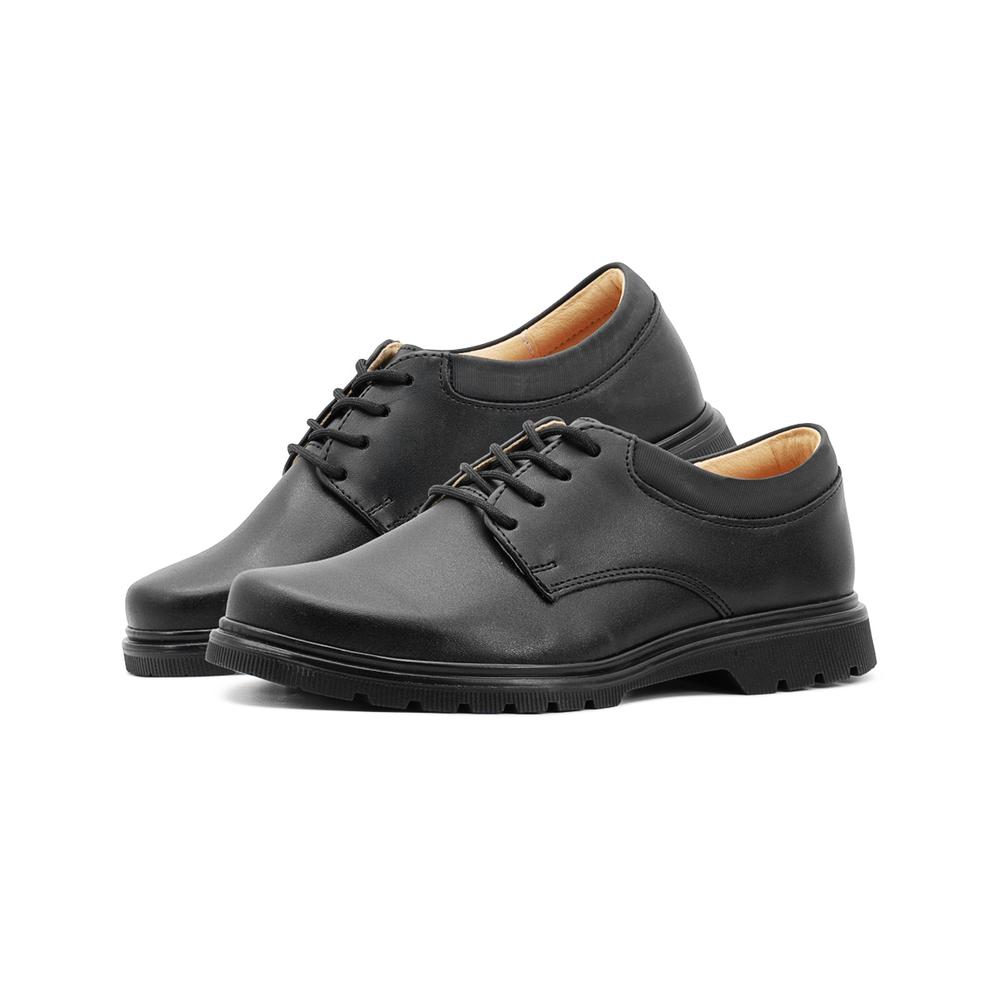 Foto 3 pulgar | Zapato Escolar Yuyin Para Niño 100%piel Antiderrapante Negro Negro