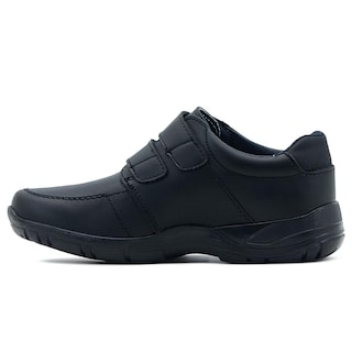 Foto 4 | Zapato Escolar Para Niño 100% Piel Antiderrapante Con Velcro Negro