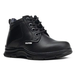Foto 4 | Bota Escolar Niño Piel Cordones Vacuno Plantilla Confort Negro