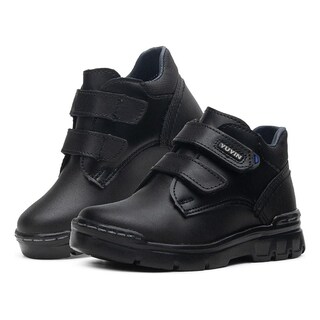 Foto 1 | Bota Escolar Niño Piel Negro Contactel Cosido Frontal Negro