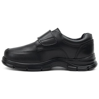 Foto 4 | Zapato Escolar Para Niño De Piel Antiderrapante De Velcro Negro