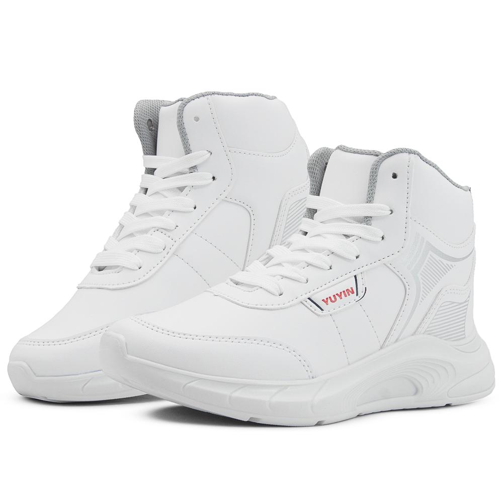 Tenis Escolar Deportivo Basketball Infantil Antiderrapante Blanco