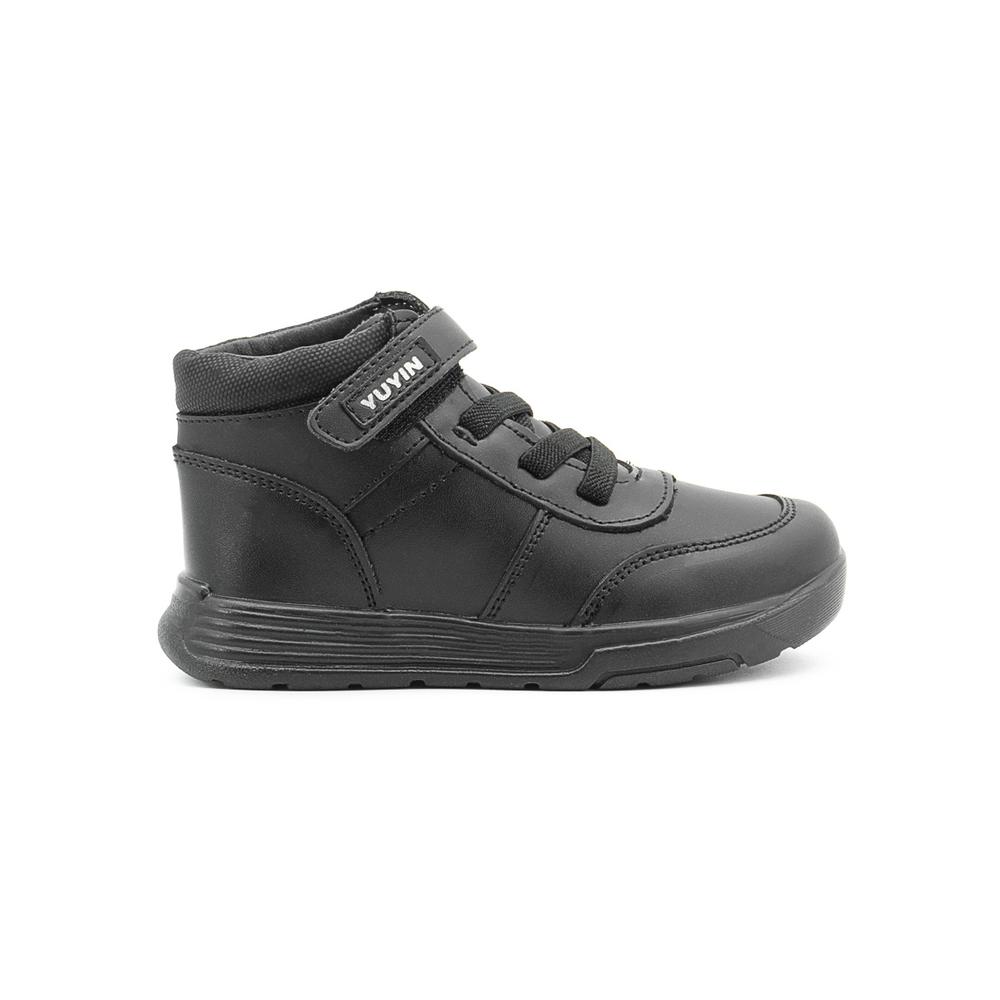 Foto 7 pulgar | Zapato Bota Escolar Para Niño Yuyin Velcro Antiderrapantes Negro