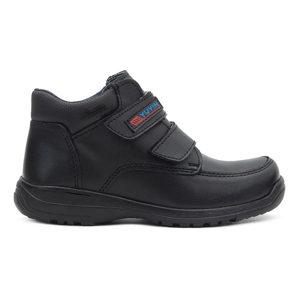 Foto 2 pulgar | Bota Escolar Yuyin Niño Antiderrapante 100% Piel Negro Negro
