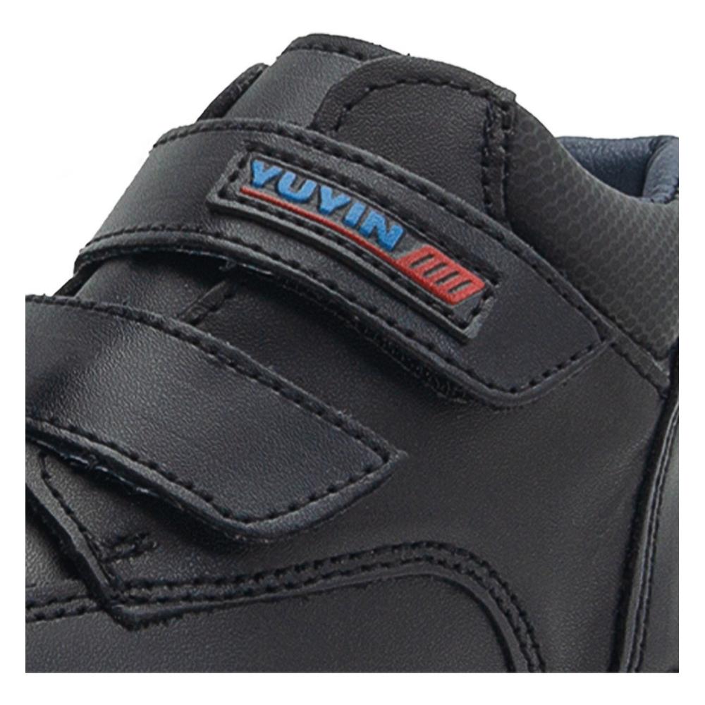 Foto 6 pulgar | Bota Escolar Yuyin Niño Antiderrapante 100% Piel Negro Negro