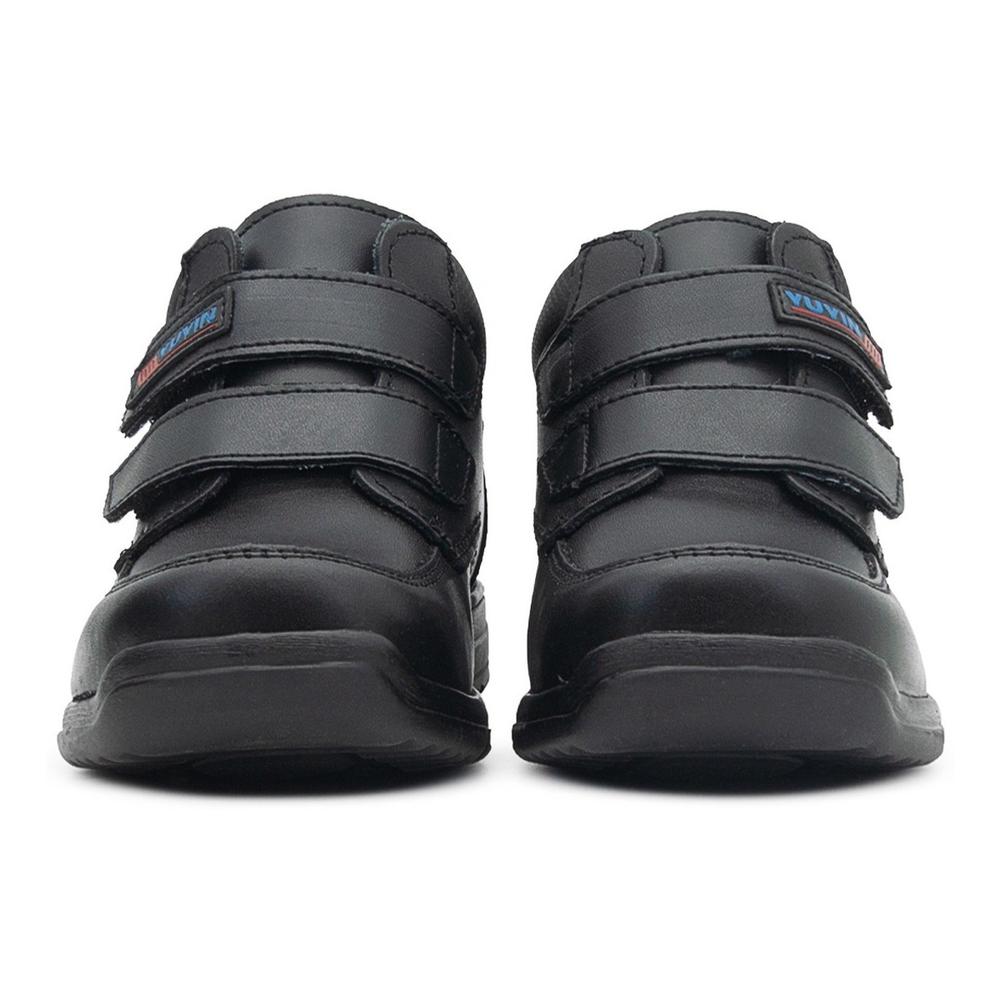 Foto 7 pulgar | Bota Escolar Yuyin Niño Antiderrapante 100% Piel Negro Negro