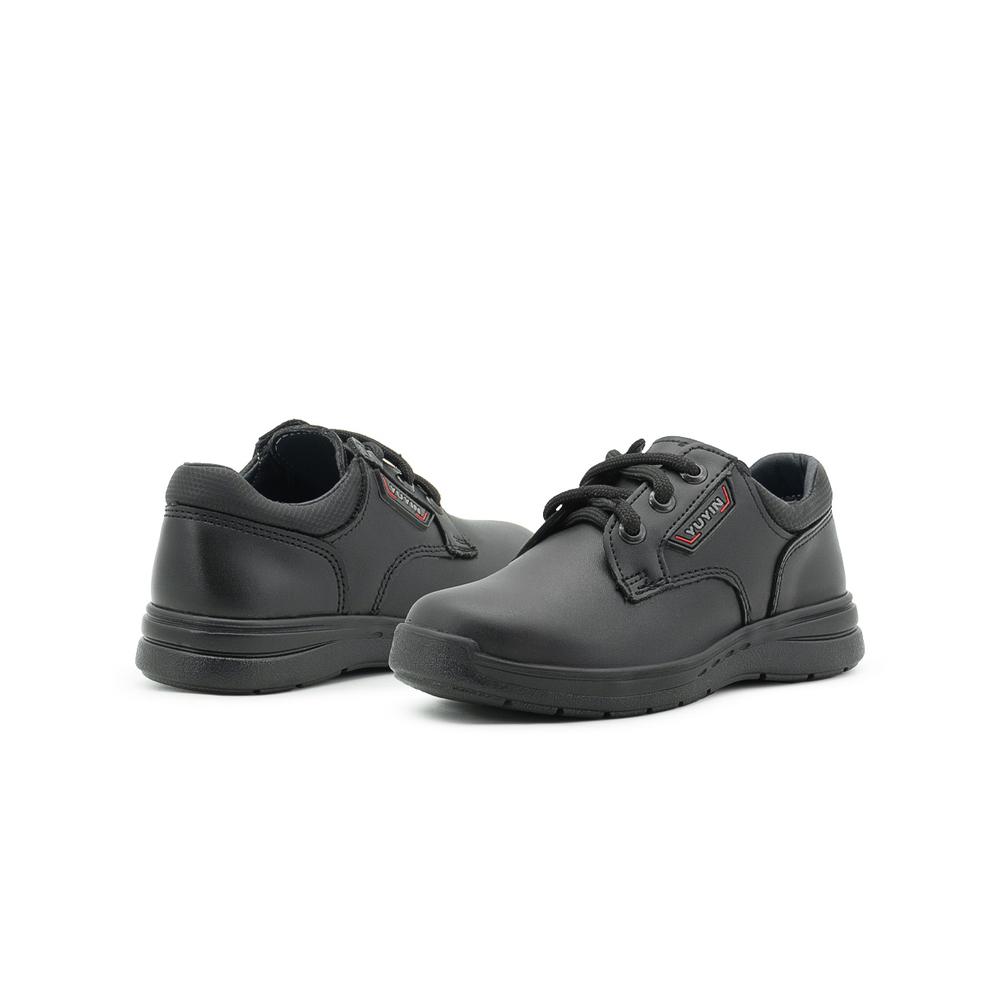 Foto 3 pulgar | Zapato Escolar Para Niño Yuyin De Piel Antiderrapante Negro