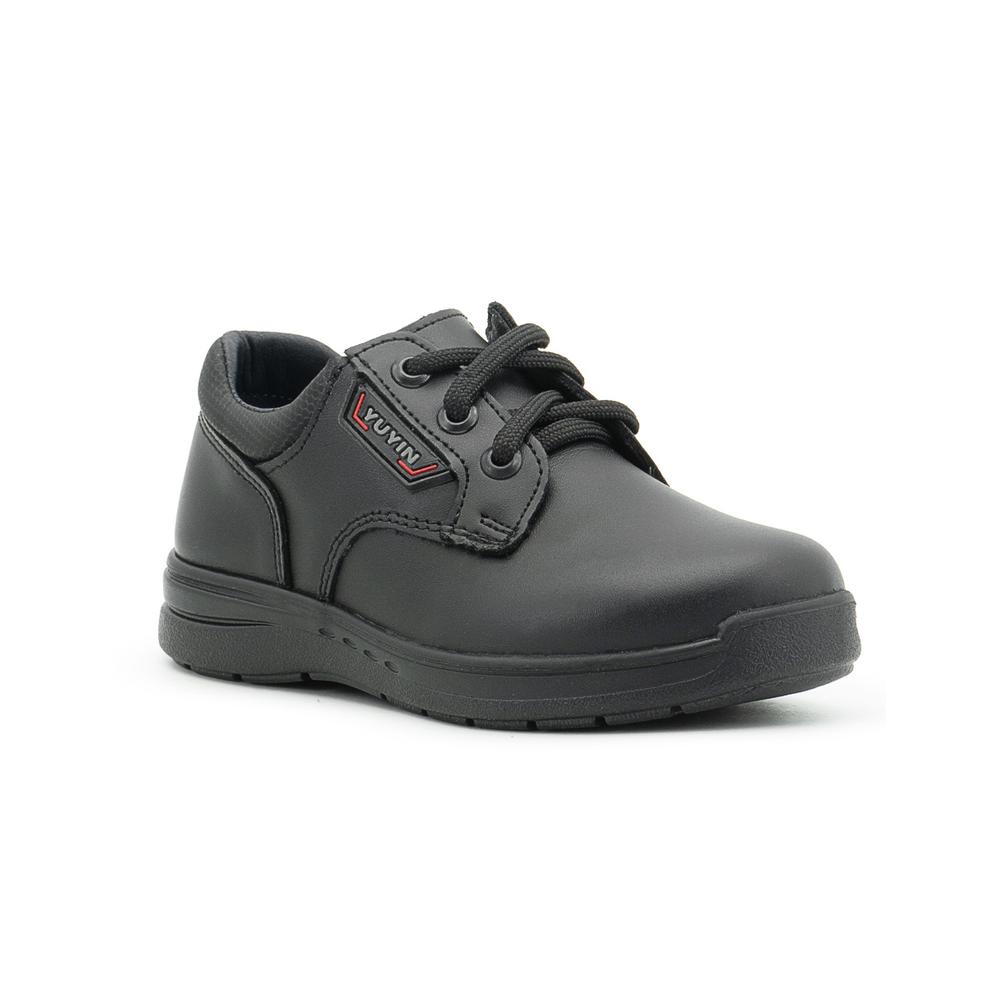 Foto 5 pulgar | Zapato Escolar Para Niño Yuyin De Piel Antiderrapante Negro