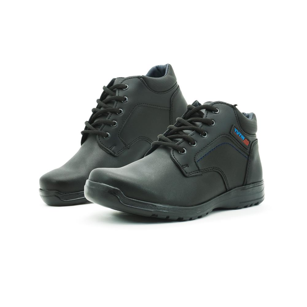 Zapatos Escolar Niño Yuyin Piel Antiderrapante Casual 22-26 Negro