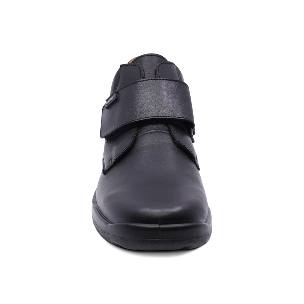 Foto 5 pulgar | Bota Escolar Audaz Para Niño De Piel Negro Tadeo Con Tira De Contacto