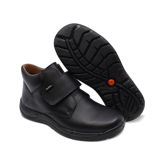 Foto 7 | Bota Escolar Audaz Para Niño De Piel Negro Tadeo Con Tira De Contacto