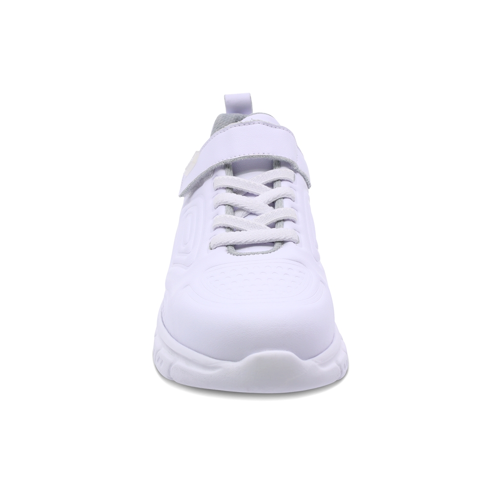 Foto 5 pulgar | Tenis Escolar Audaz Para Niño En Piel Blanco Balú Con Diseño Texturizado