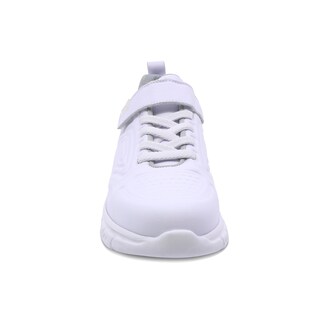 Foto 4 | Tenis Escolar Audaz Para Niño En Piel Blanco Balú Con Diseño Texturizado