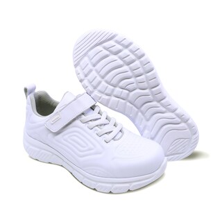 Foto 7 | Tenis Escolar Audaz Para Niño En Piel Blanco Balú Con Diseño Texturizado