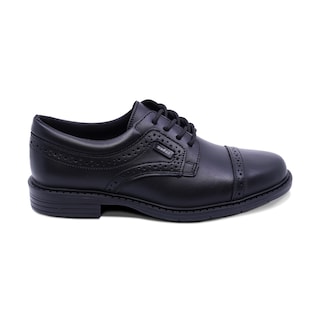 Foto 3 | Zapato Escolar Audaz Para Niño De Piel Negro Adams Con Diseño Perforado