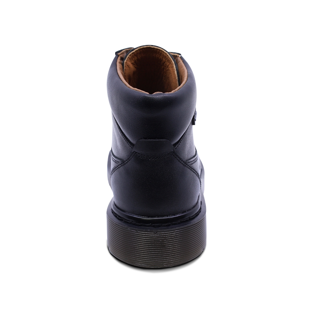 Foto 6 pulgar | Bota Escolar Audaz Para Niño De Piel Negro Martín Con Agujetas