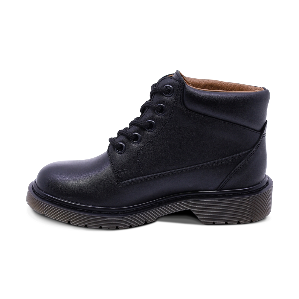 Foto 7 pulgar | Bota Escolar Audaz Para Niño De Piel Negro Martín Con Agujetas