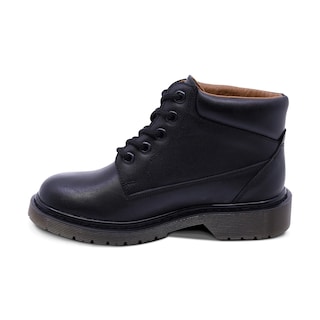 Foto 6 | Bota Escolar Audaz Para Niño De Piel Negro Martín Con Agujetas