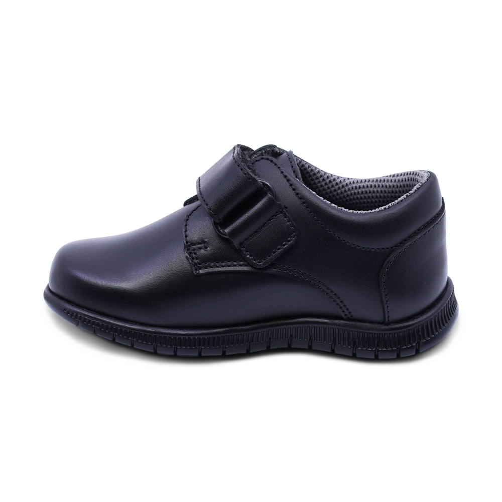 Foto 7 pulgar | Zapato Escolar Audaz Para Niño De Piel Negro Click Con Tira De Contacto