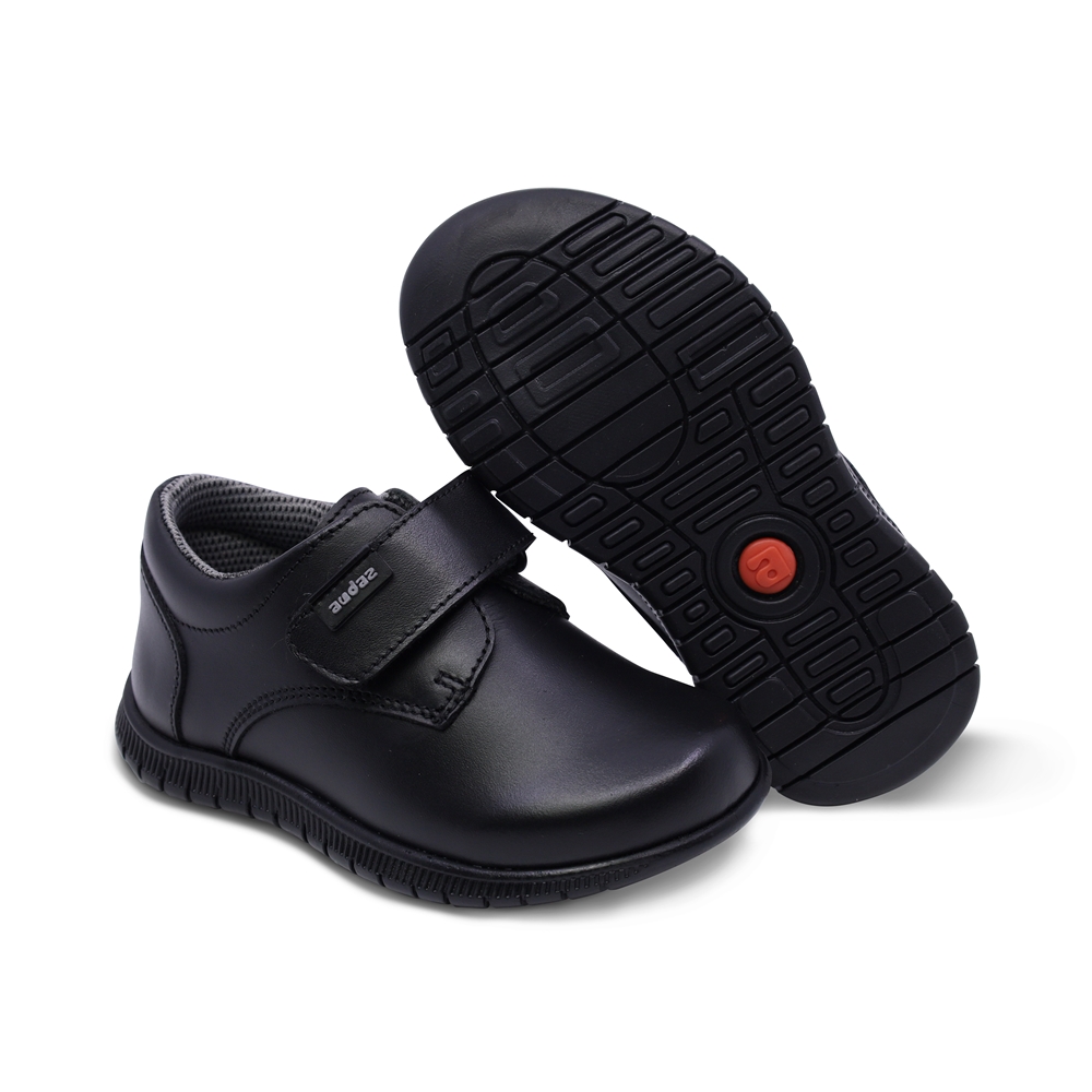 Foto 8 pulgar | Zapato Escolar Audaz Para Niño De Piel Negro Click Con Tira De Contacto